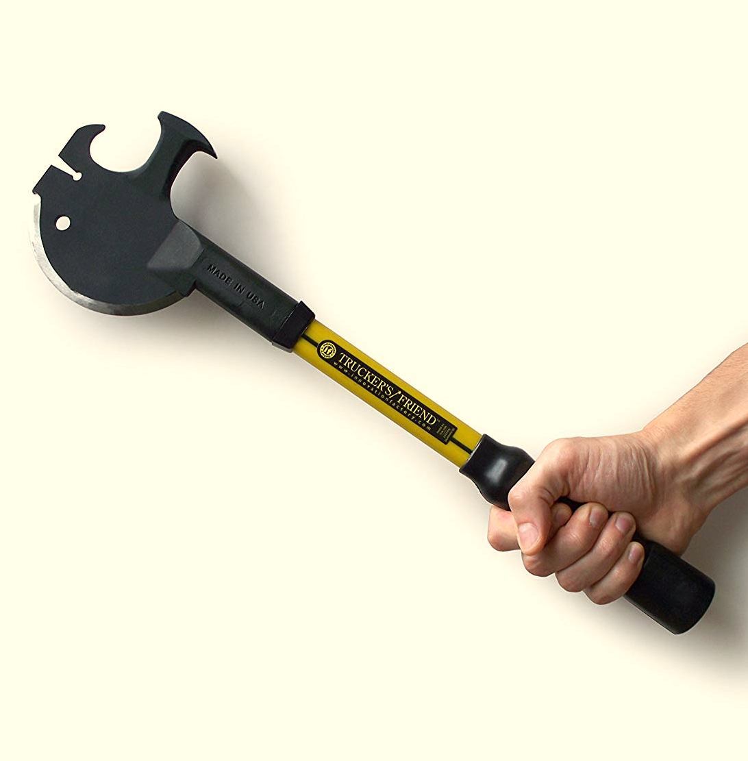 Camping Steel Multitool Emergency Survival Gear Hiking Axe Hammer Pry Bar USMade