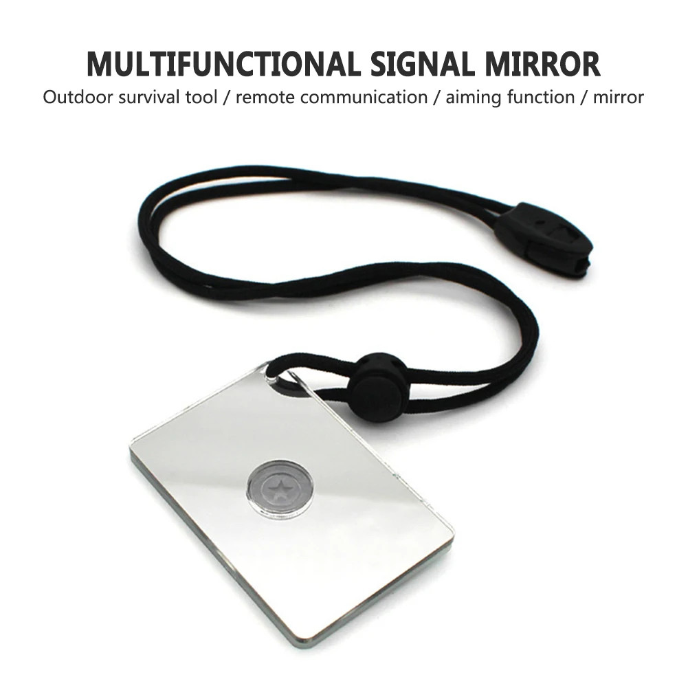 Survival Signal Mirror Emergency Rescue Outdoor Marine Kayak Mirror Reflection S