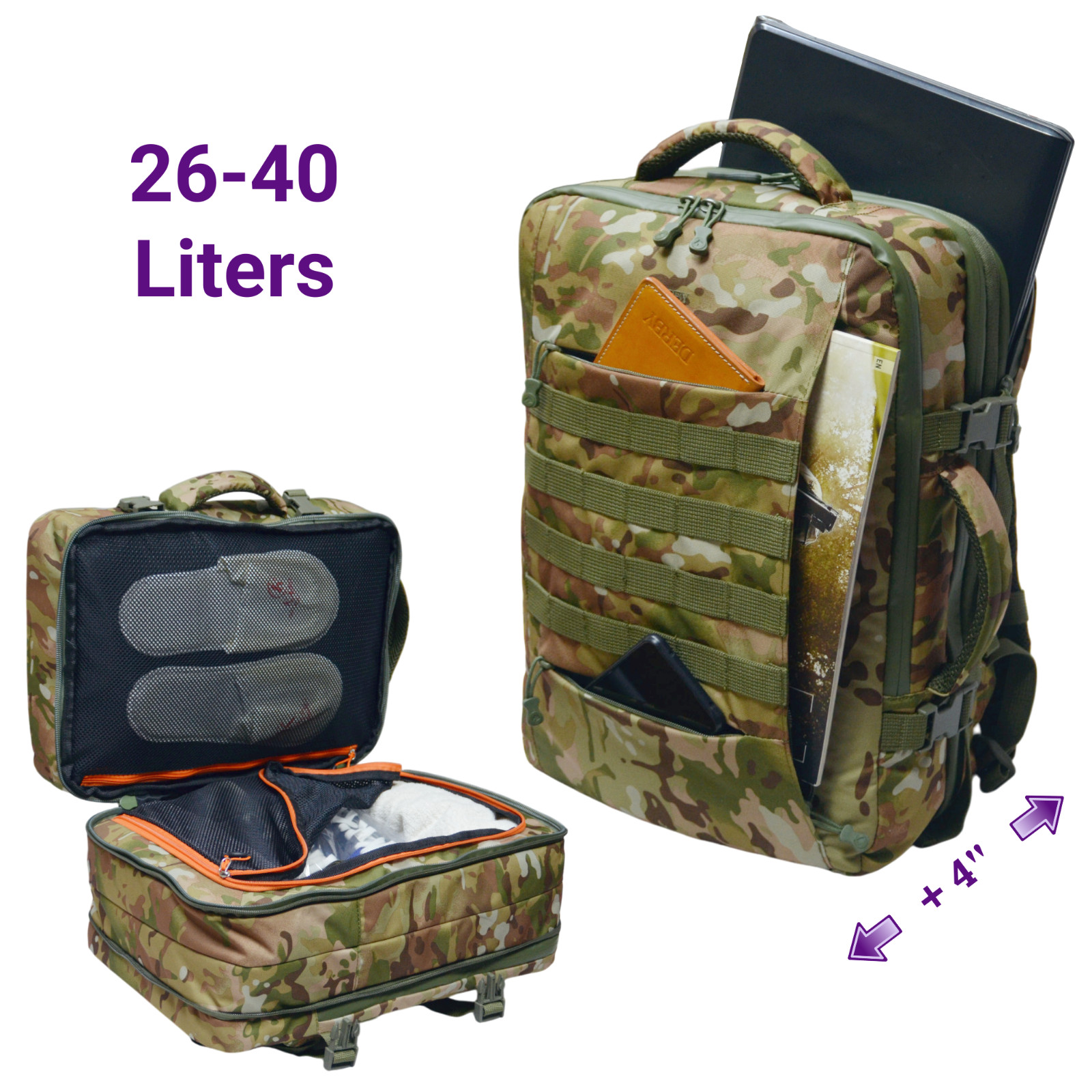 Empty Emergency Survival Tactical Travel Backpack 40L Family Comfort Rucksack