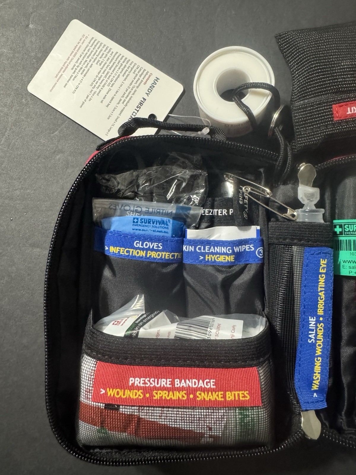 SURVIVAL Handy First Aid KIT with MOLLE System, Ideal for Hiking, Camp 2 Panel
