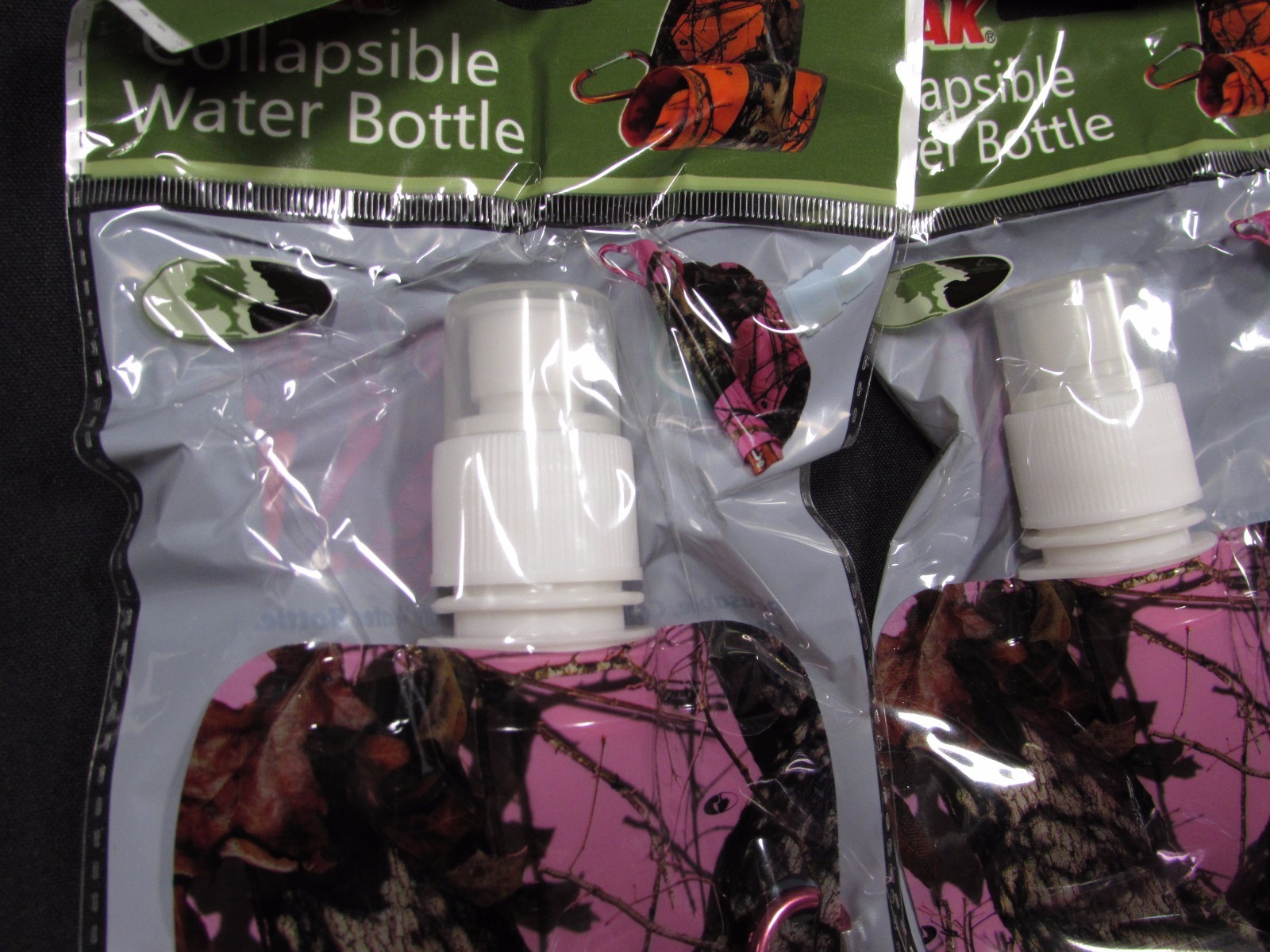 3X PINK CAMO Collapsible Foldable Reusable Water Bottles Survival MOSSY OAK ICE