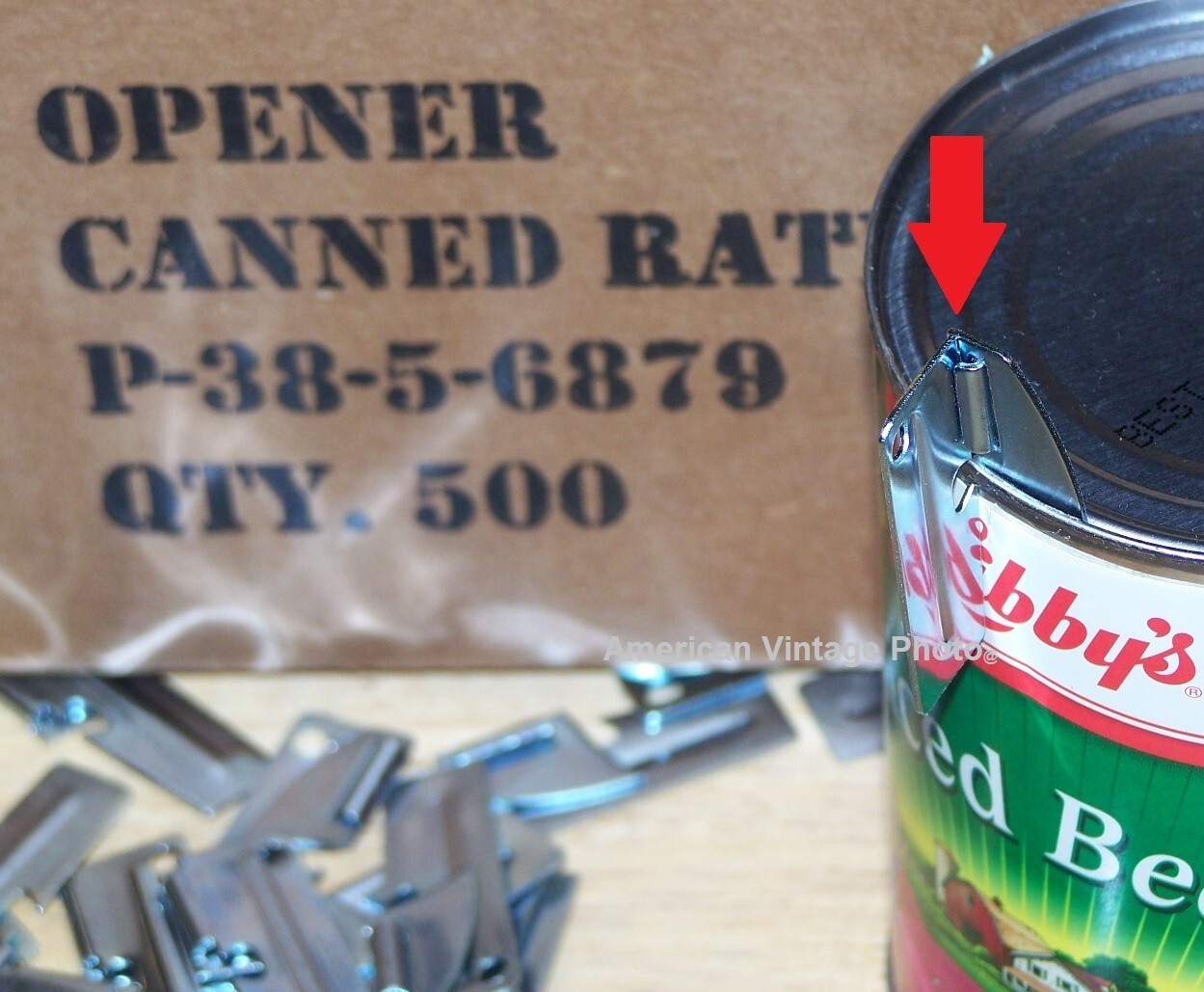 5-Pack Genuine P38 Military Army USMC Can Opener by Shelby Co USA Camping Hiking
