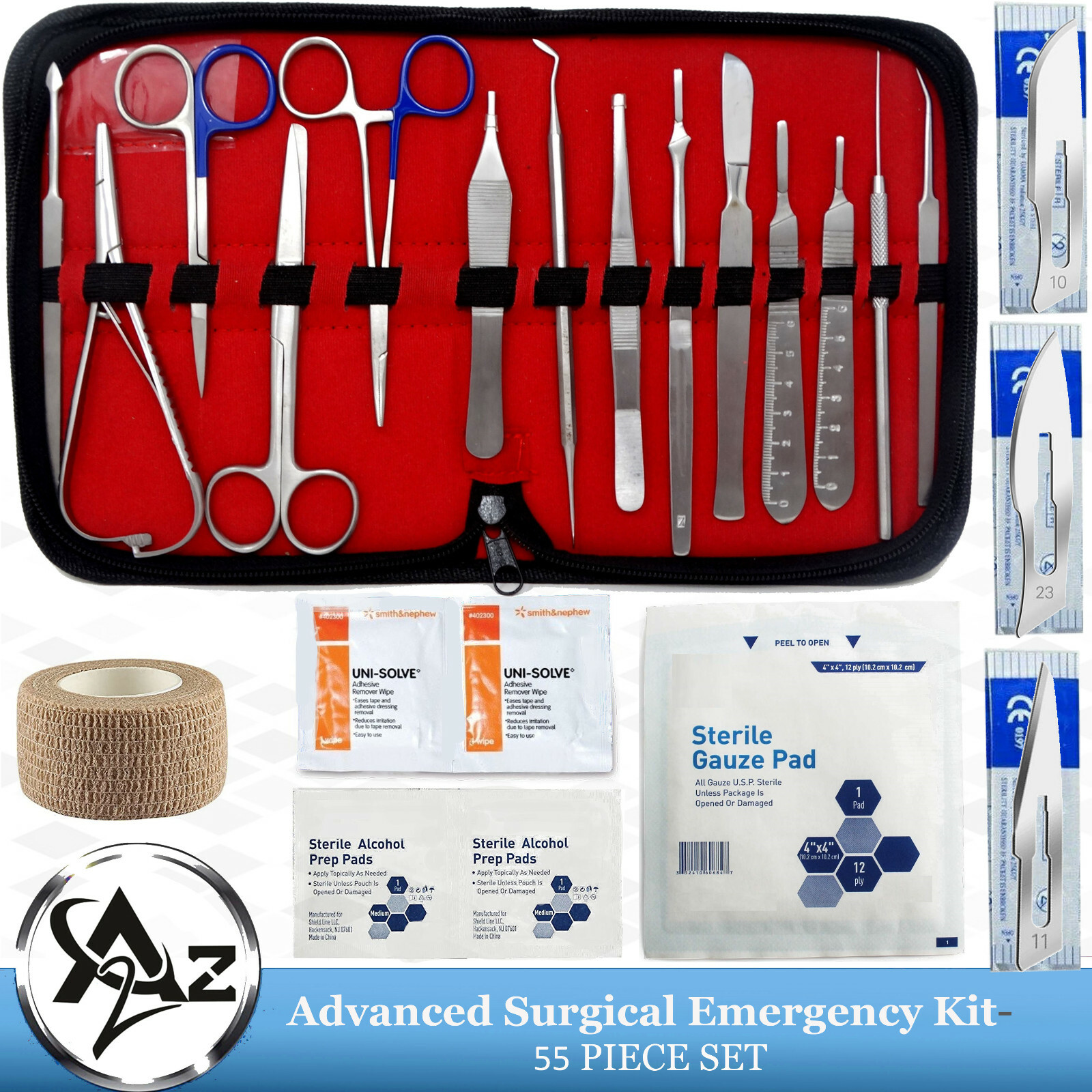 Surgical Suture First Aid Pack Trauma Wound Closure Prepping Survival IFAK