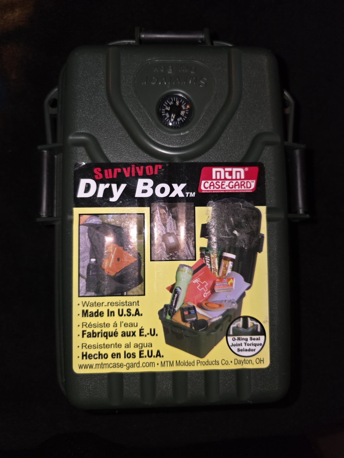 MTM Case-Guard Survivor Dry Box w/Compass Water-Resistant Made In U.S.A.