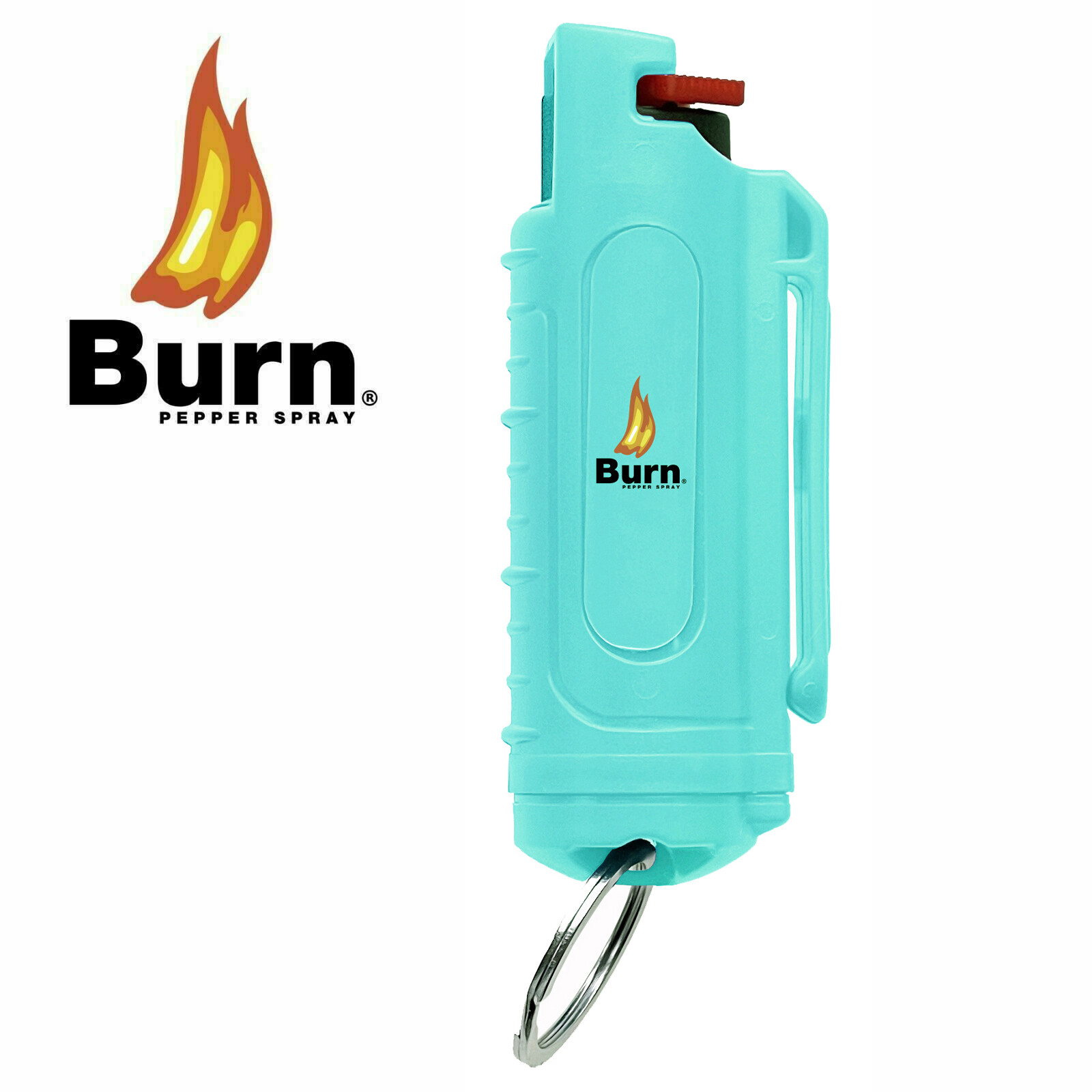 2 Pack BURN Pepper Spray 1/2oz Self Defense Security Keychcain Green Molded