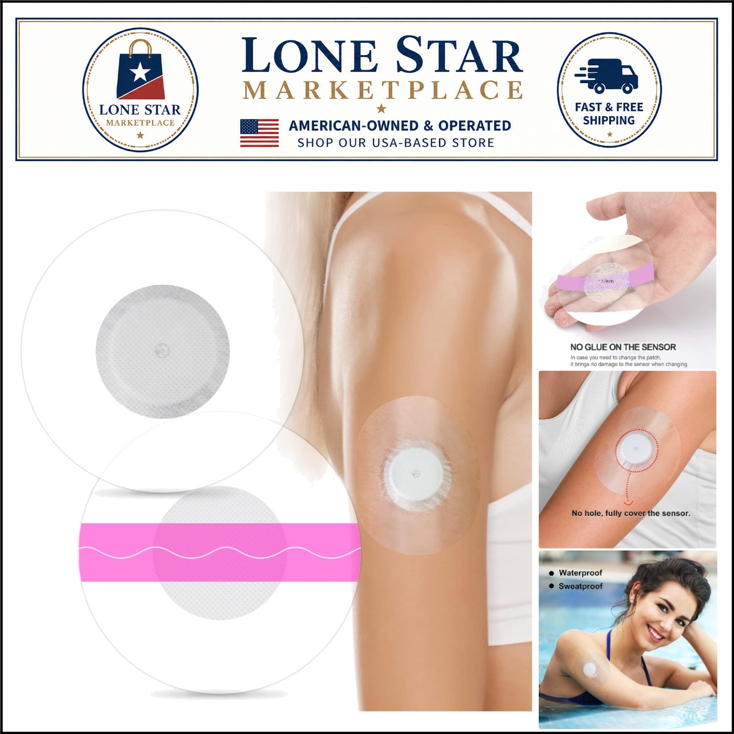 60-Pack Latex-Free Libre Sensor Covers: Waterproof & Long-Lasting Protection
