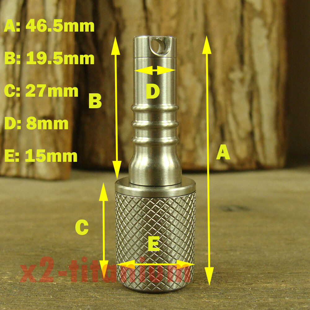 Titanium Ti capsule water proof case key chain pendant outdoor EDC gear Ti063