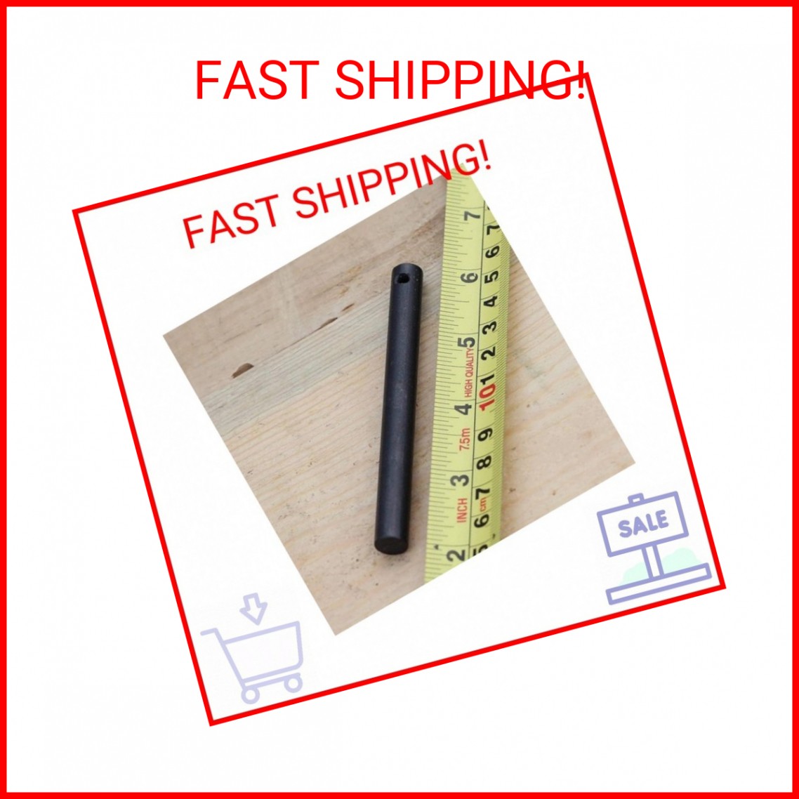 bayite 3/8 x 4 Inch Drilled Survival Ferro Rod Flint Fire Starter with Toggle La