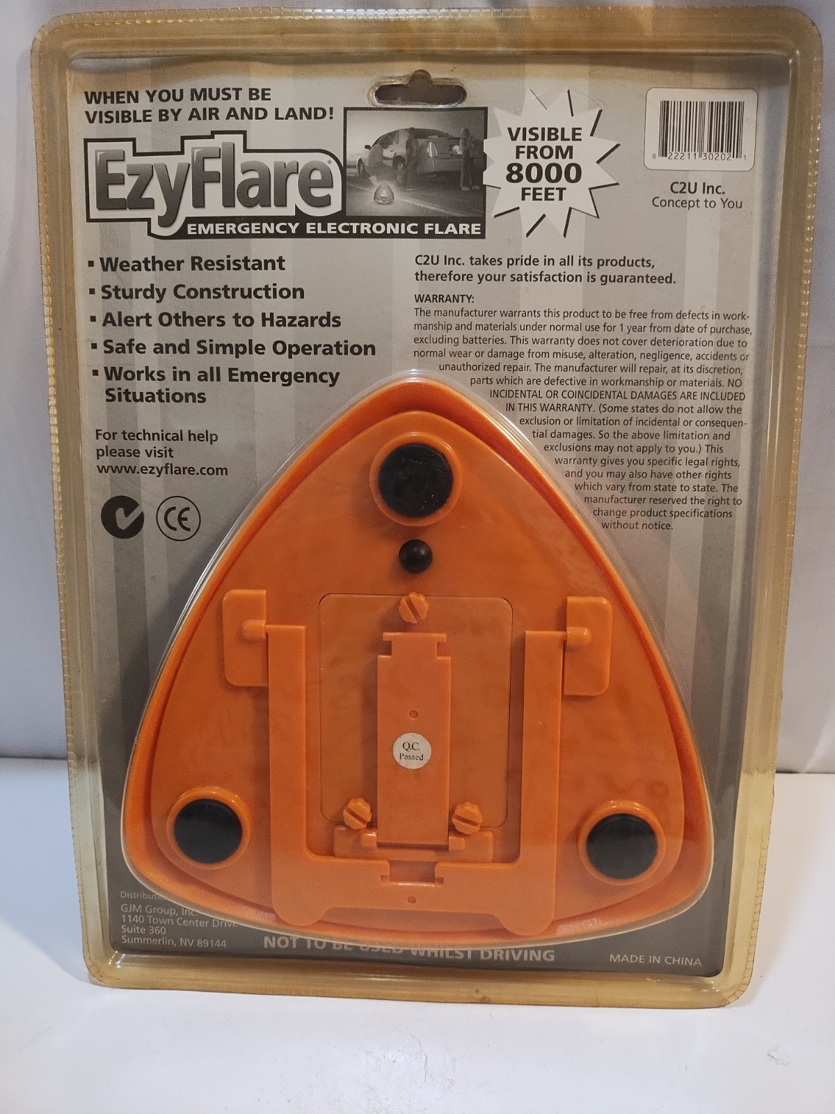 EzyFlare Emergency Roadside Electronic Flashing LED Warning Light NIP Safty Lite