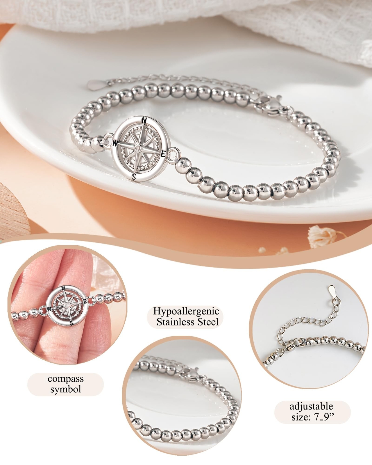 Shonyin Retirement Gifts for Women 2025 Coworker Leaving Gifts, Compass Brace…