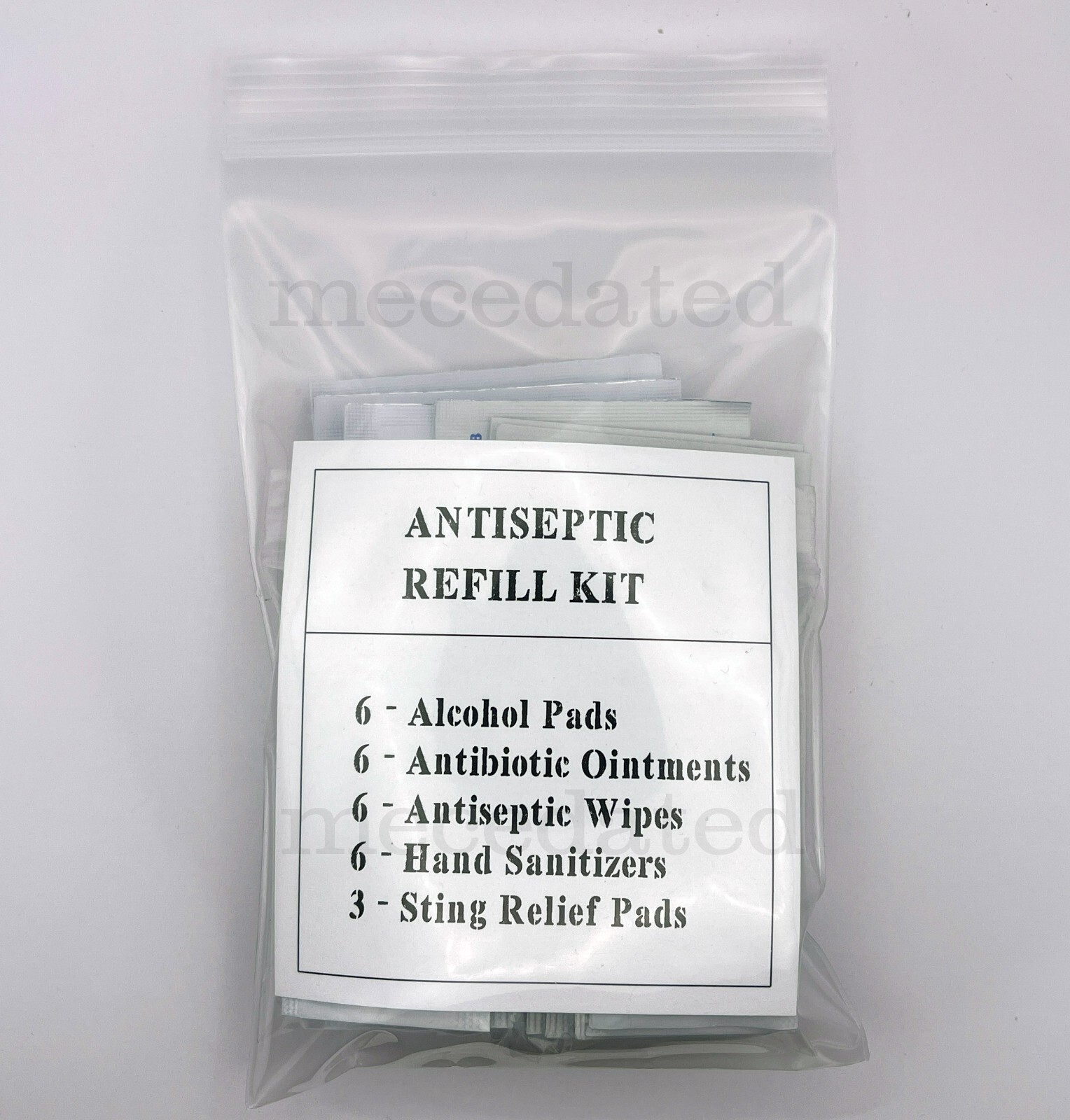 27 PIECE ANTISEPTIC PRODUCTS FIRST AID SURVIVAL KIT IFAK OSHA ANSI REFILL