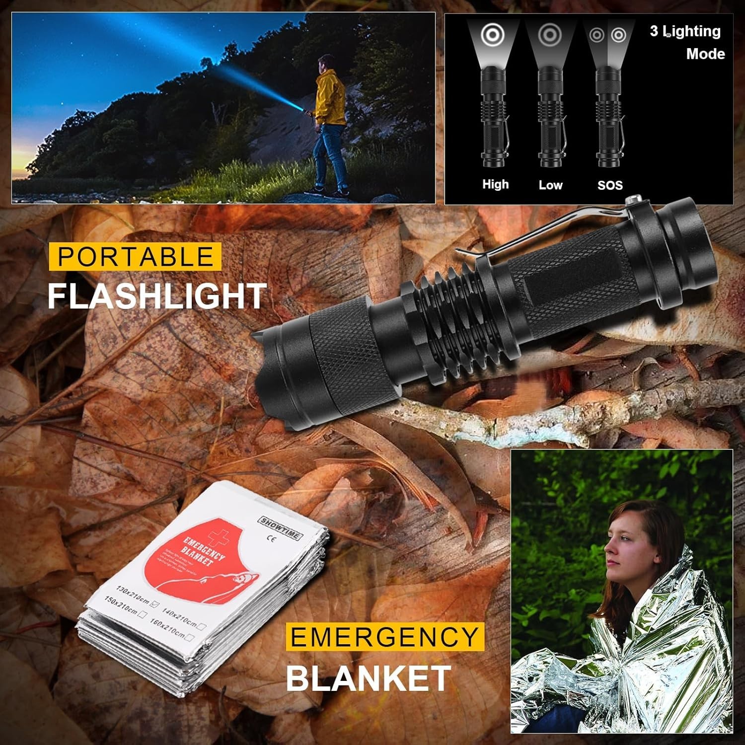 Ultimate Survival Kit 14 in 1 Tactical Tools Waterproof Case for Outdoor Lovers
