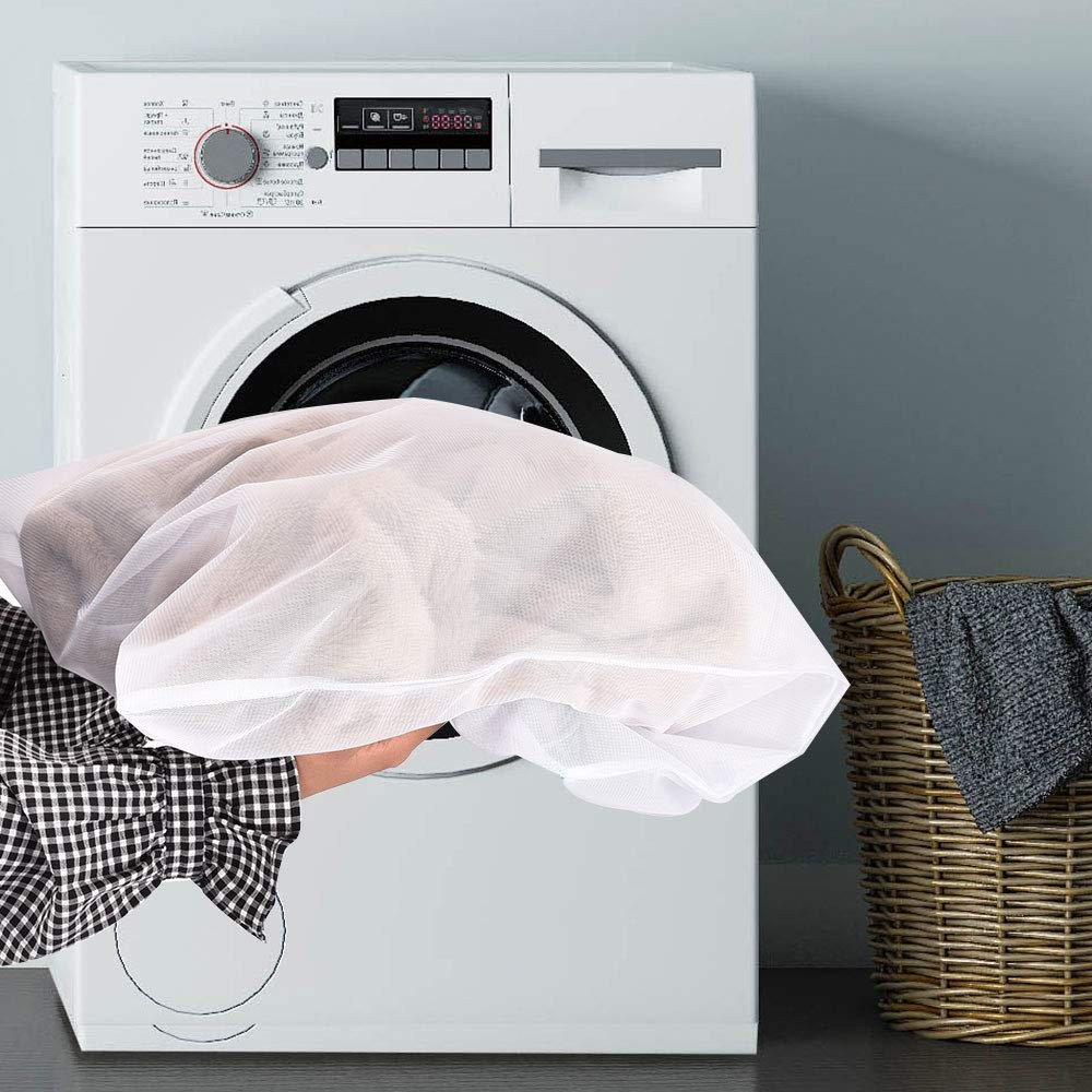 OTraki Mesh Laundry Bag for Delicates 2 Pack Garment Wash 24 x 32 inch, White