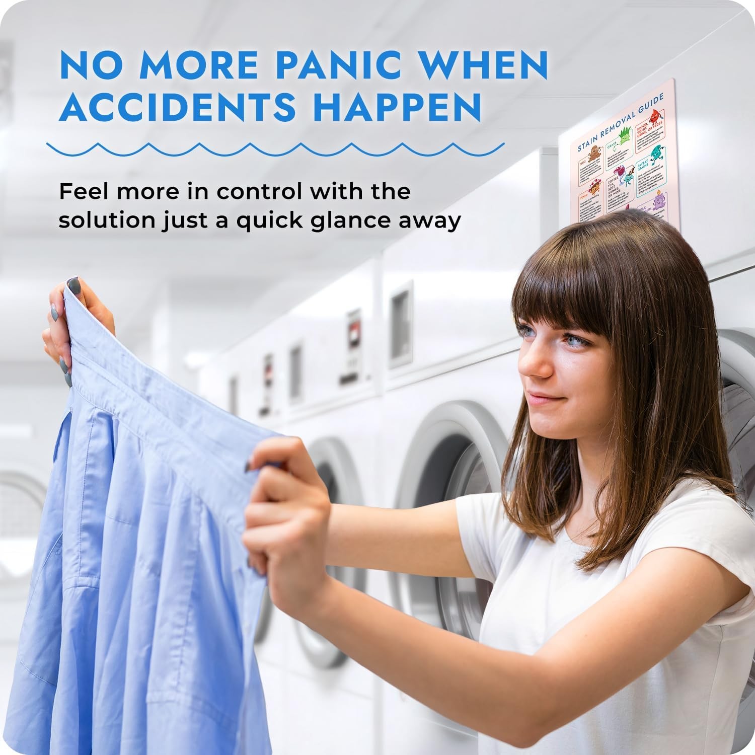 Laundry Cheat Sheet for Stain Removal – 1 Count (Pack of 1), Multi Color