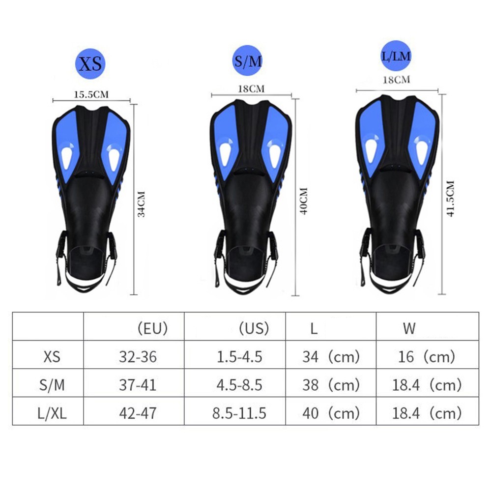 Long Distance Swimming Fins Featuring Adjustable Design for Secure Fit