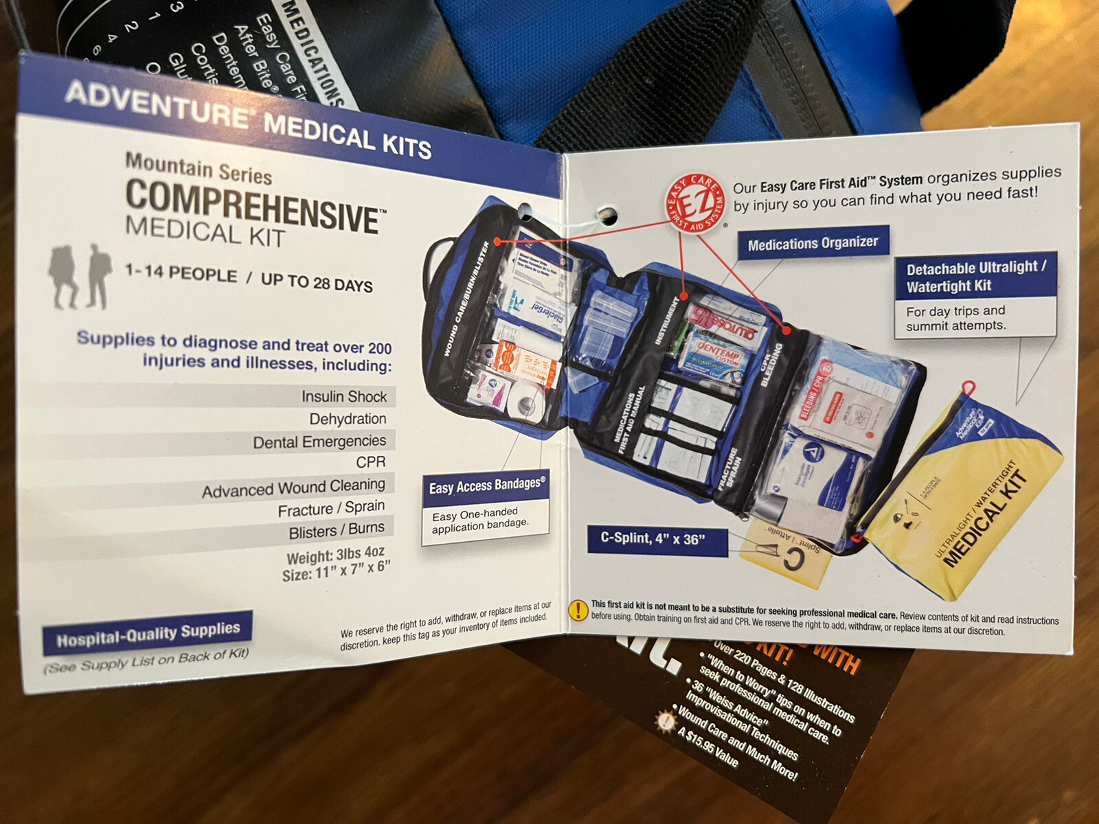 ADVENTURE MEDICAL KITS MOUNTAIN SERIES COMPREHENSIVE MEDICAL KIT, SEALED!