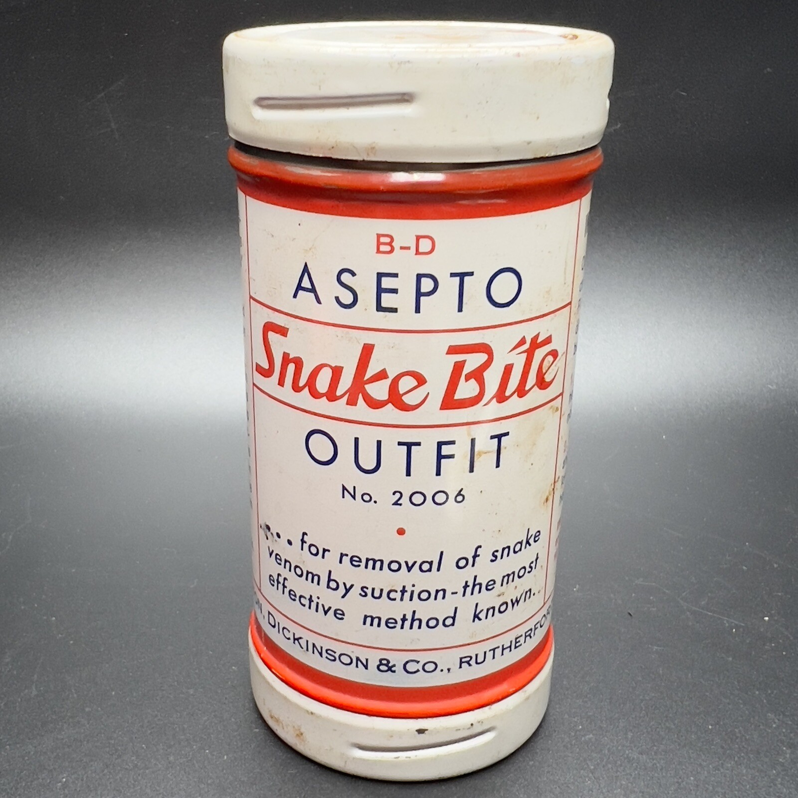 Vintage Becton Dickinson ASEPTO Snake Bite Outfit Kit #2006 Complete Unused