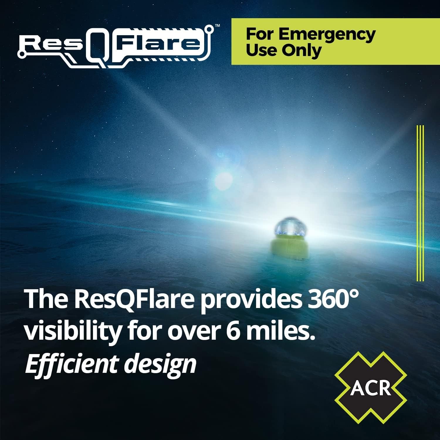 High Visibility LED E-Flare with Distress Flag – USCG Approved Replacement