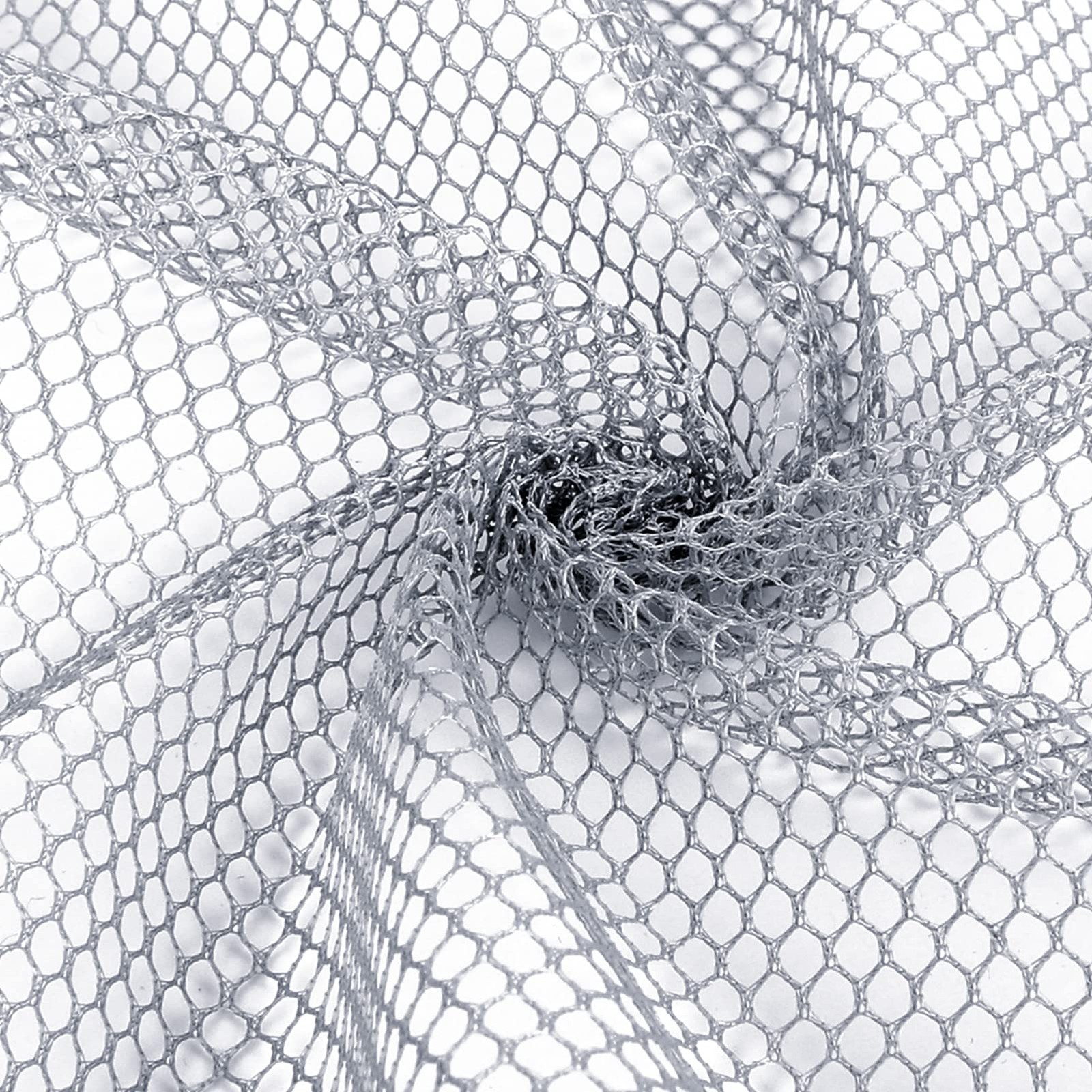 Pllieay 29.5 X 59 Inch Gray Mesh Fabric Slightly Stretchy for 59 Inches, Grey