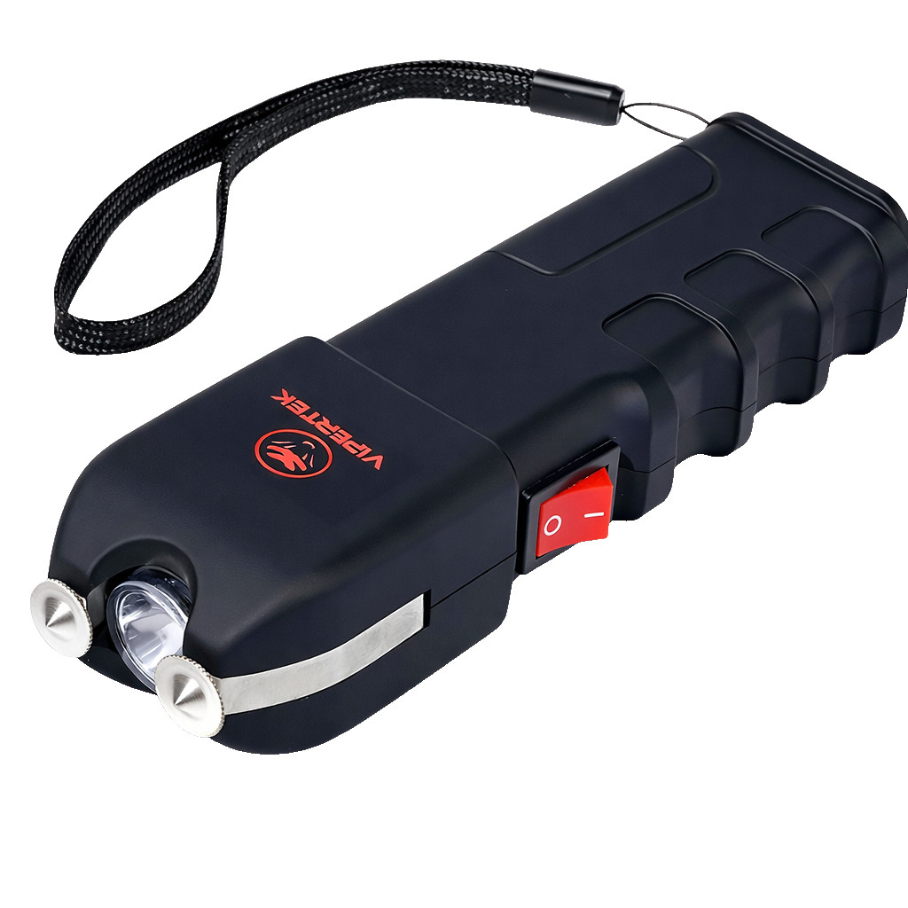Genuine VIPERTEK Stun Gun VTS-989 – Heavy Duty Rechargeable LED Llight + Spray