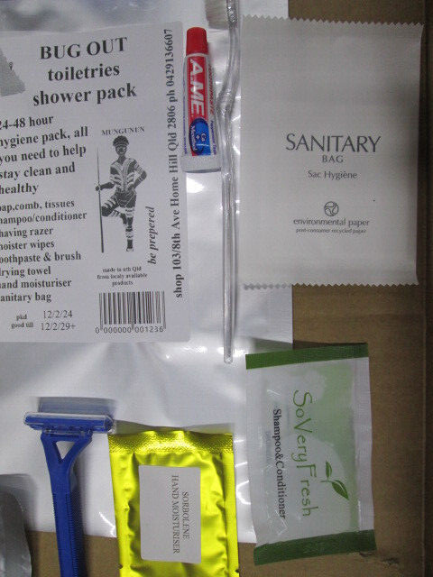 Emergency,Survival,bug out,toiletries shower pack 24/48 hour,, 5 year shelf life