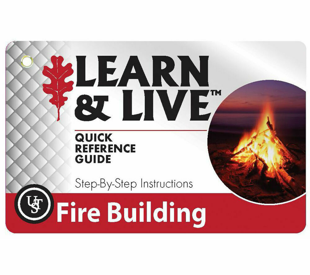UST Learn & Live – Fire Building PLUS Survival Fishing Cards- – NEW