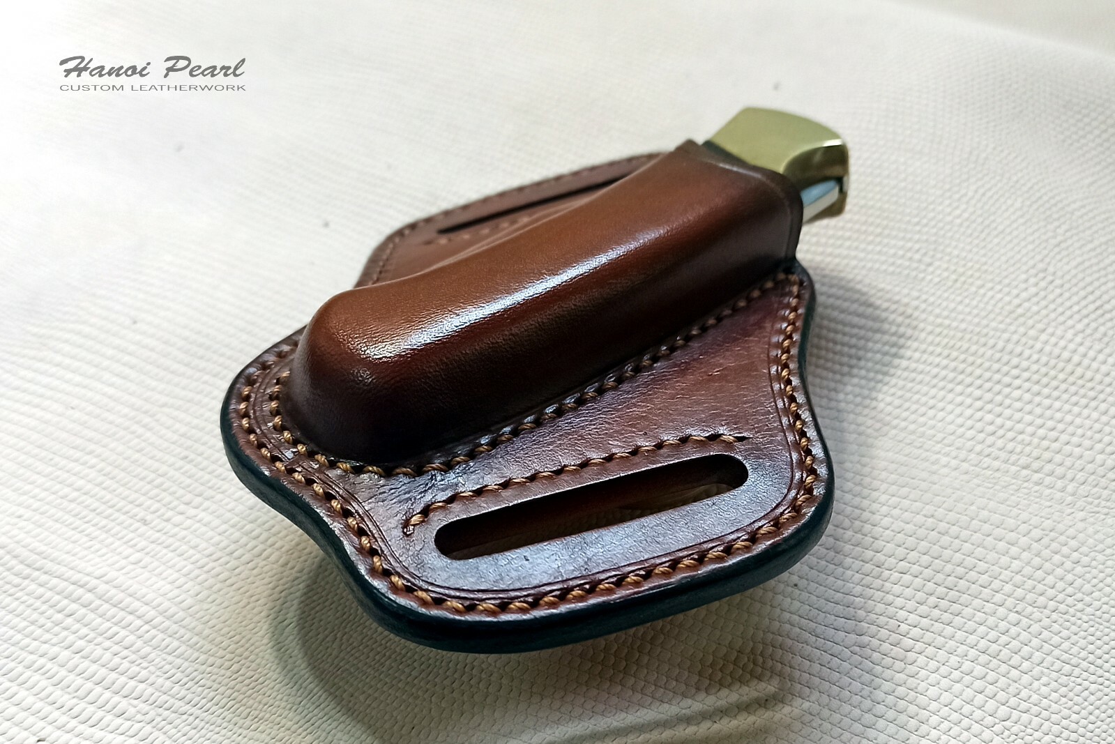 Custom Canted Cross Draw Leather Sheath for Buck 112 Ranger [Sheath Only]
