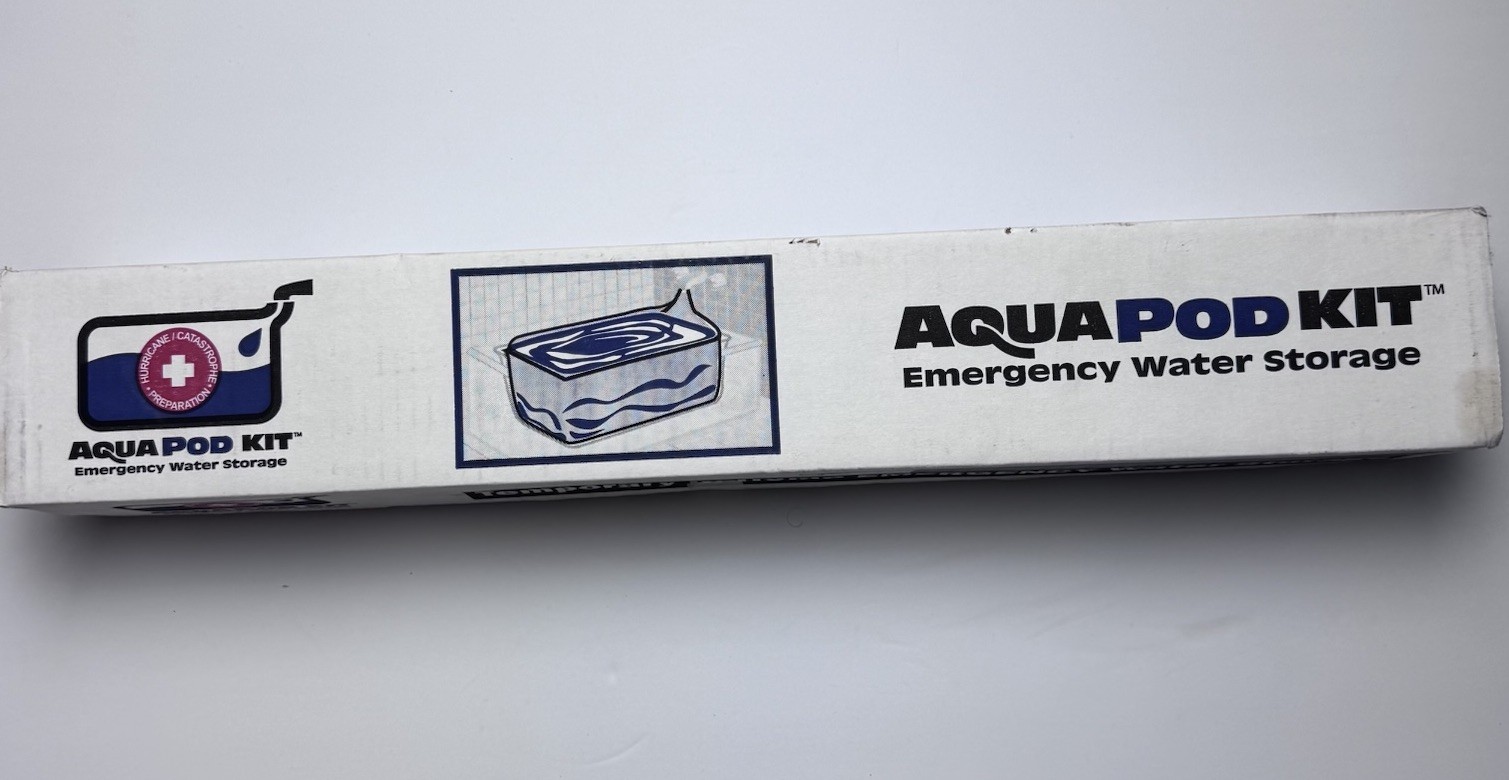 AquaPod Kit 65 gal Emergency Water Storage In-Home Bathtub Brand New