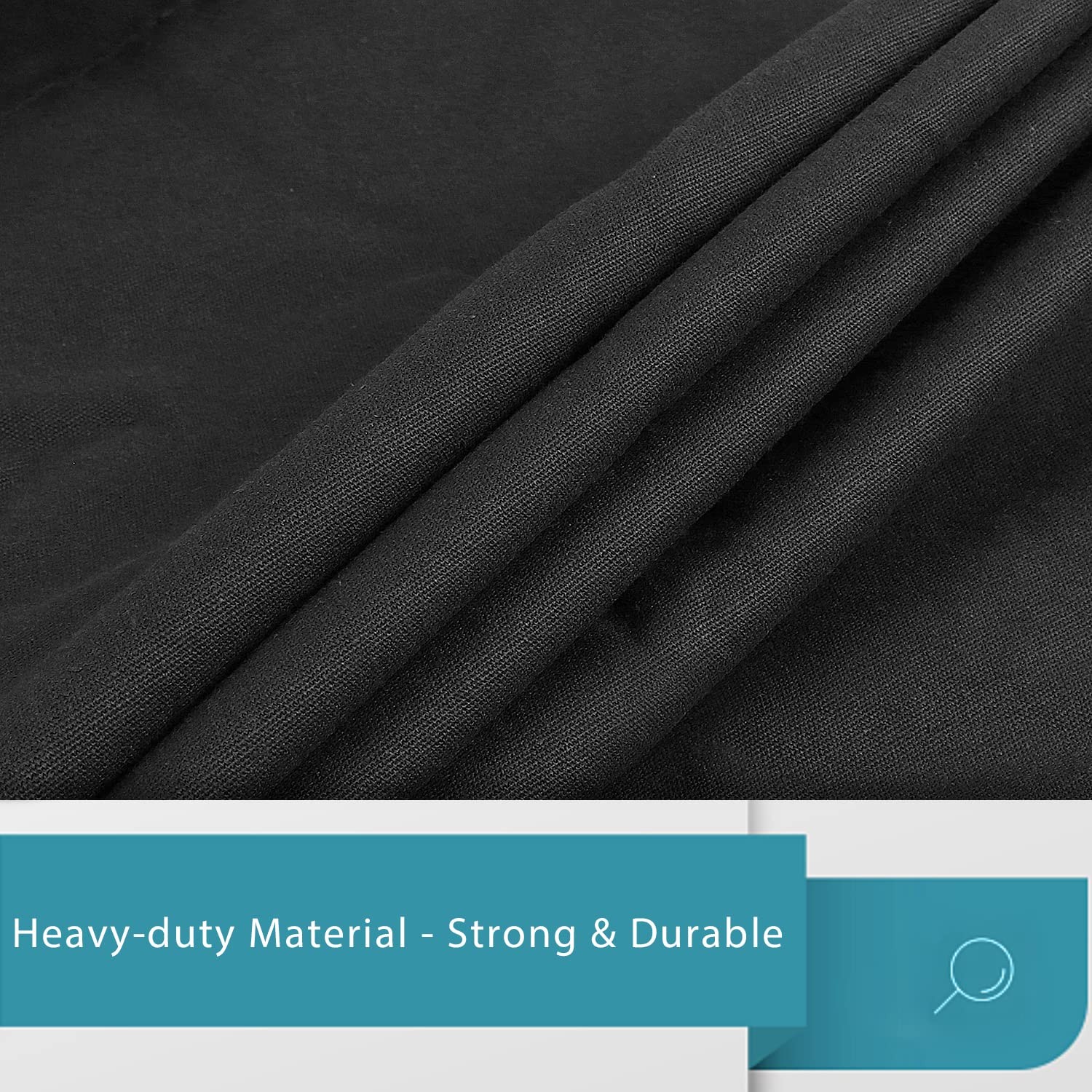 LOLOMLO Extra Large Canvas Laundry Bags with Handles & X-Large, Black
