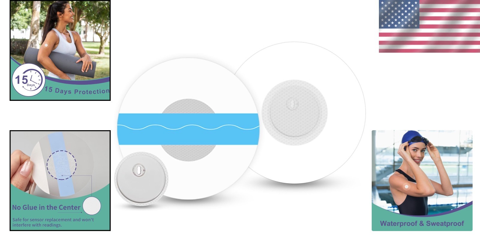 100Pack Libre 3 Plus Sensor Covers, Waterproof Freestyle Sensor Covers for Li…