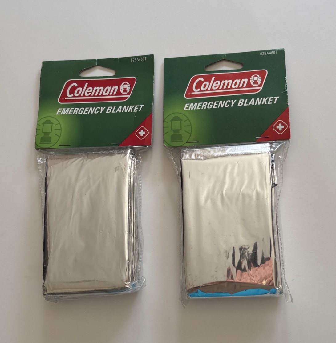 Two Brand New Coleman Emergency Blankets 53″ x 82.5″