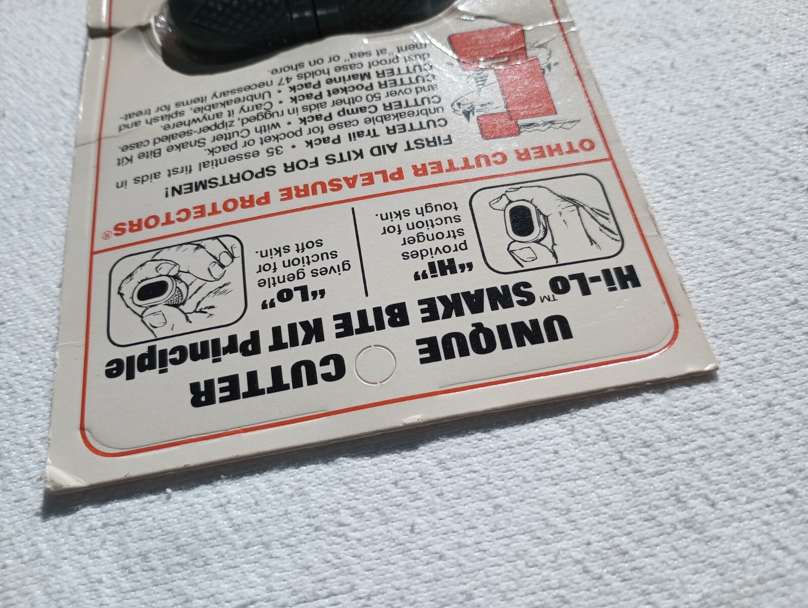 CUTTER HI LO SNAKE BITE KIT. (UNOPENED PACKAGE) With boy scout statement S4.2