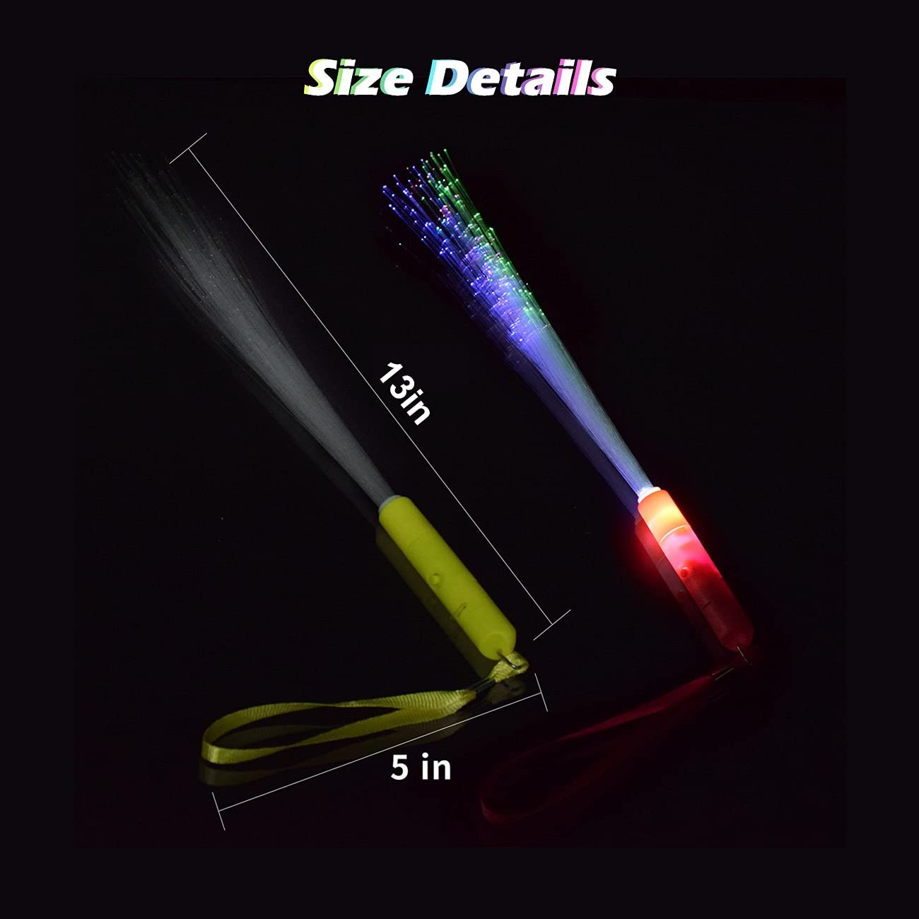 12 Glow Sticks Party Supplies, 3 Modes Color Flashing LED Light Sticks Glow in the…