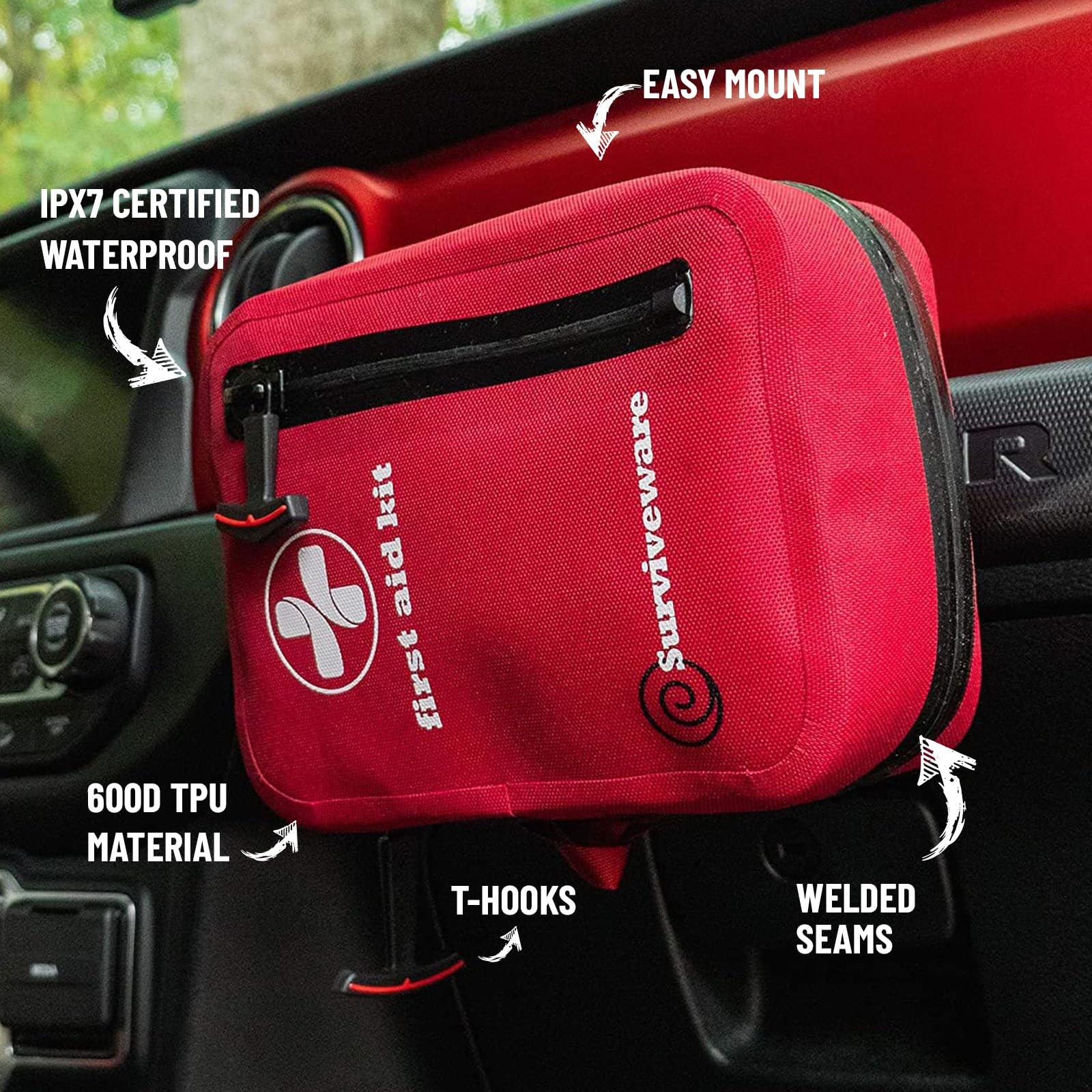 Surviveware 98-Piece Waterproof Premium First Aid Survival Kit – Comprehensi…