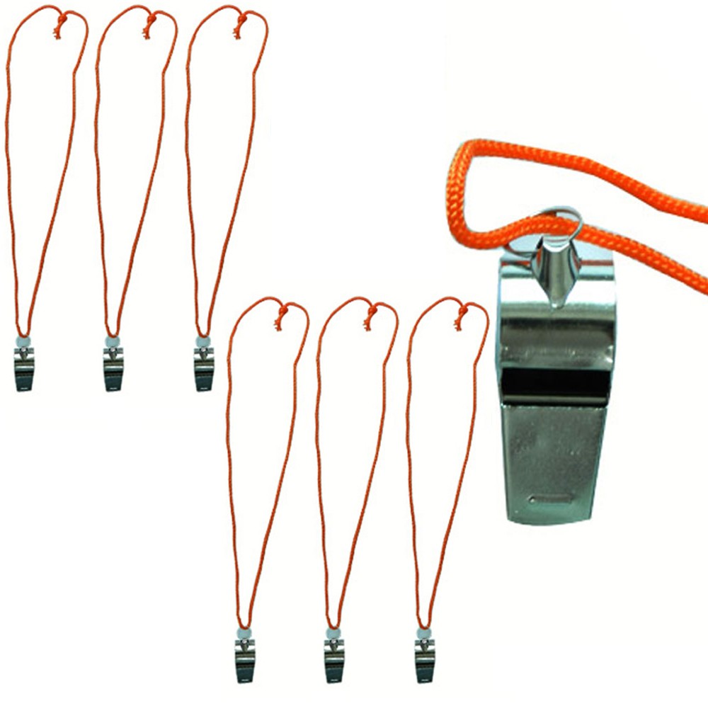 6 Pk Coach Referee Whistle Loud Signal Safety Basketball