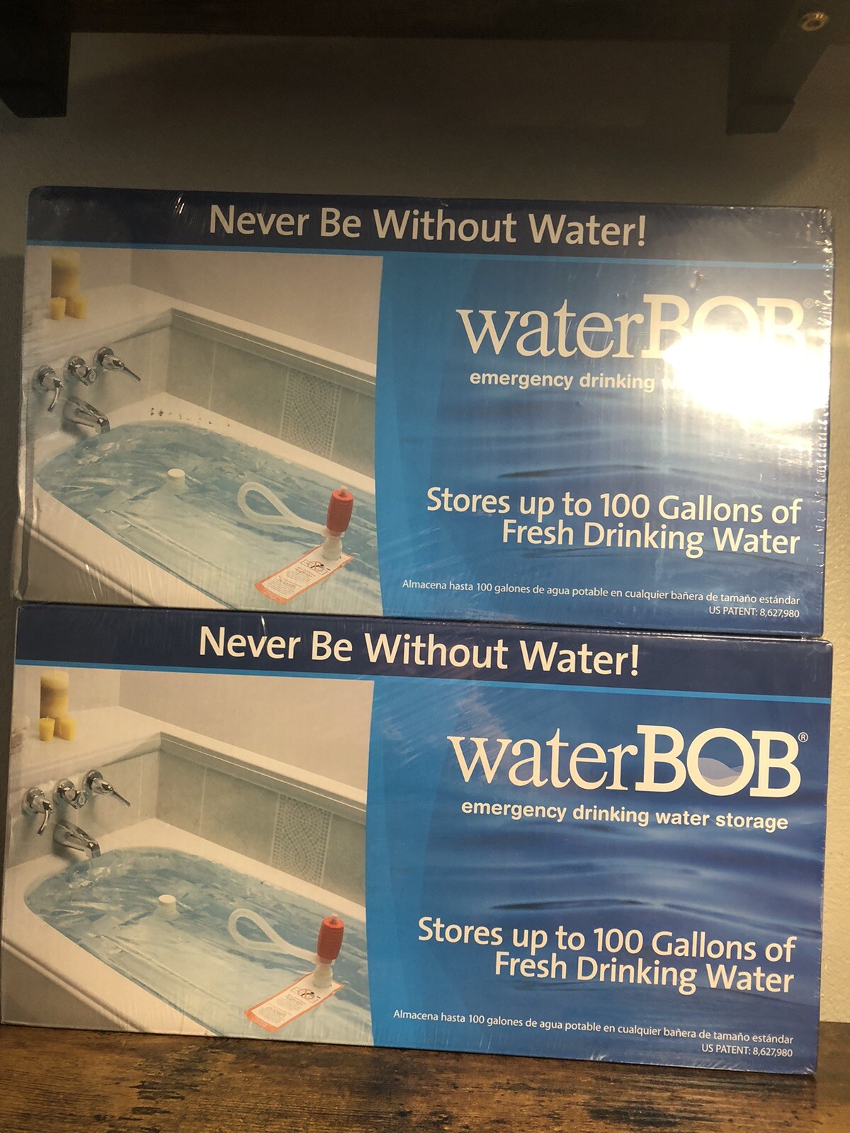 BOB Survival Emergency Drinking Fresh Water Storage 100-Gallons Kit SEALED Lot2