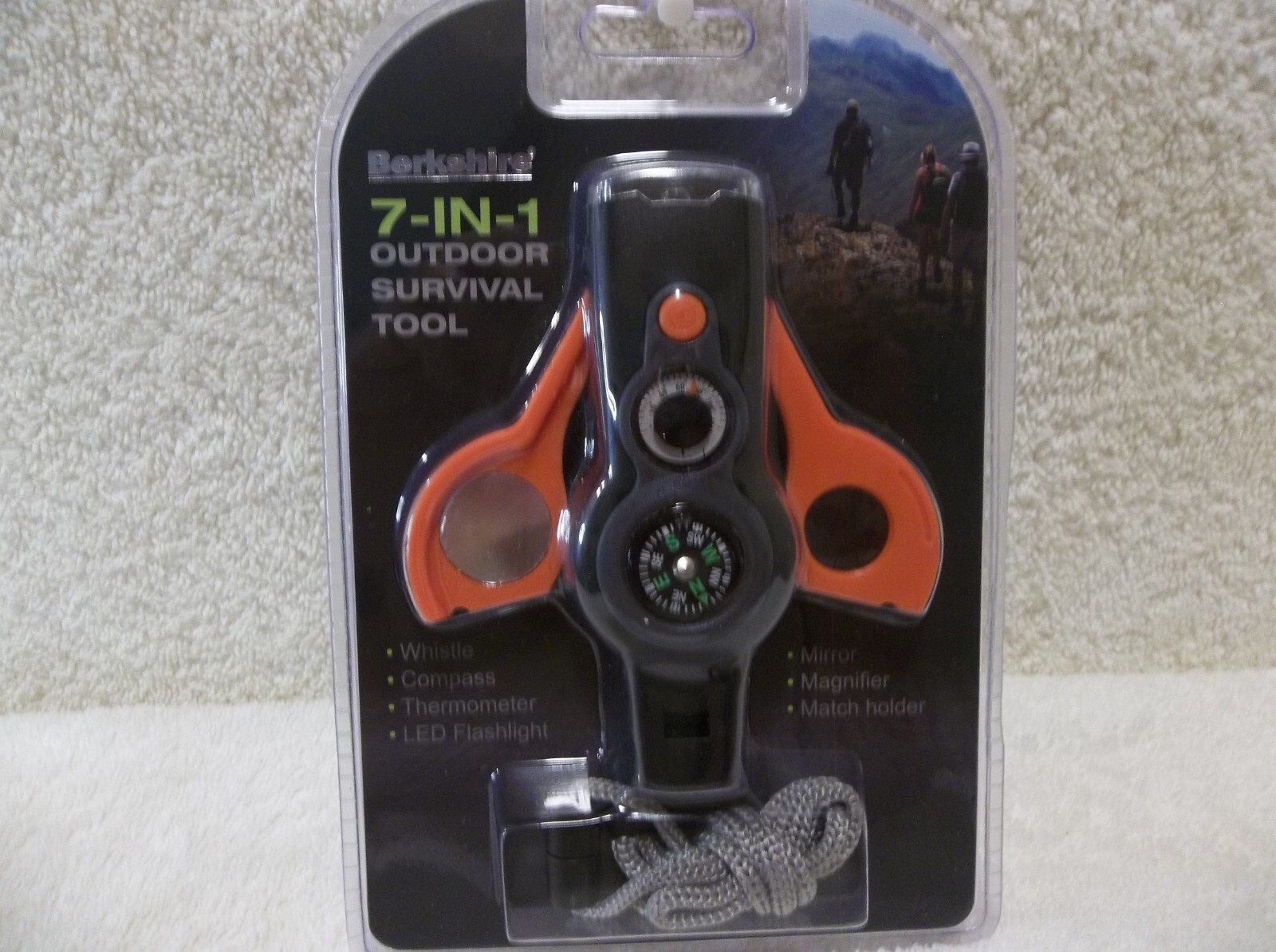 BERKSHIRE 7 in 1 Outdoor Emergency Survival Tool for Wilderness NEW