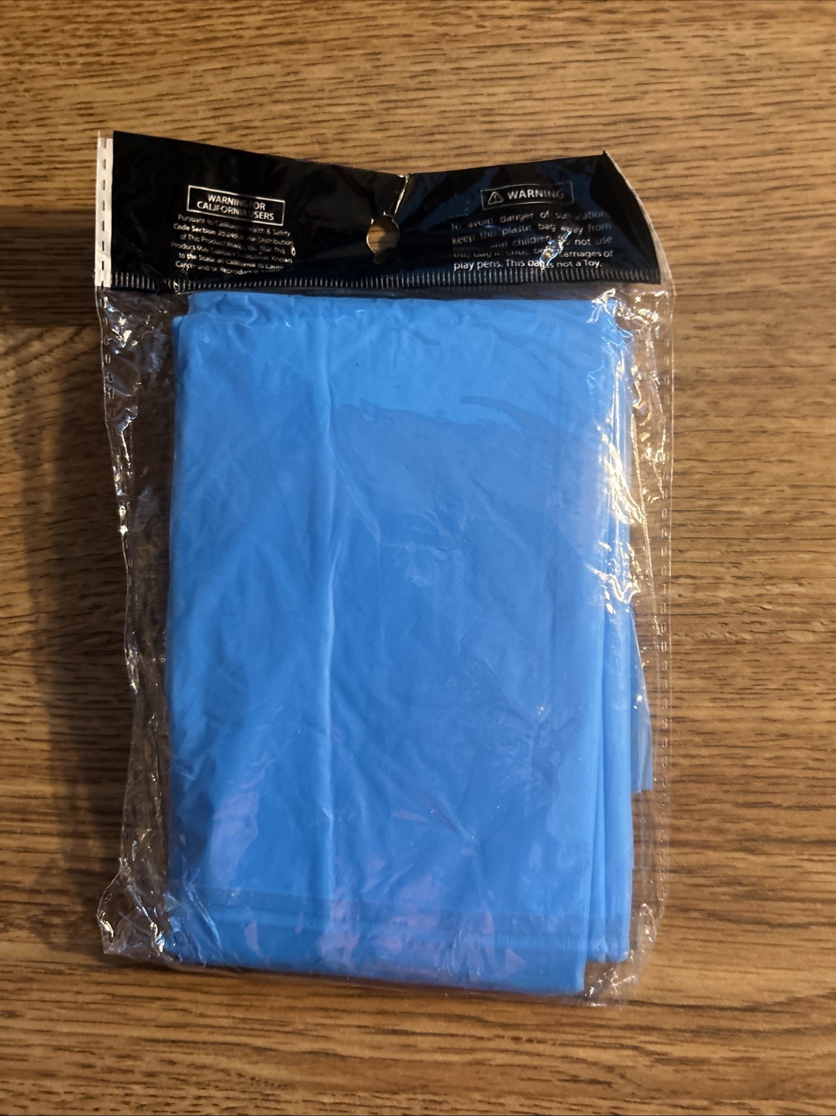 Emergency Hooded Rain Poncho Blue Poncho 61″ x 65″- One Size Fits Most