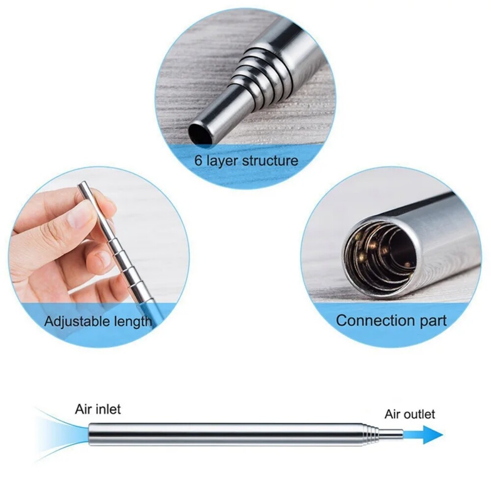 Practical Outdoor Pocket Bellow Collapsible Tool Blow Fire Tube Camping Survival