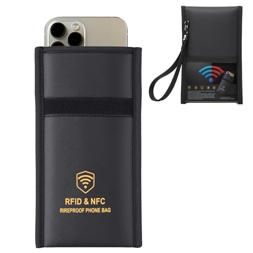 Faraday Bags for Phones,Faraday Cage Signal Blocker Pouch – Military Grade 1