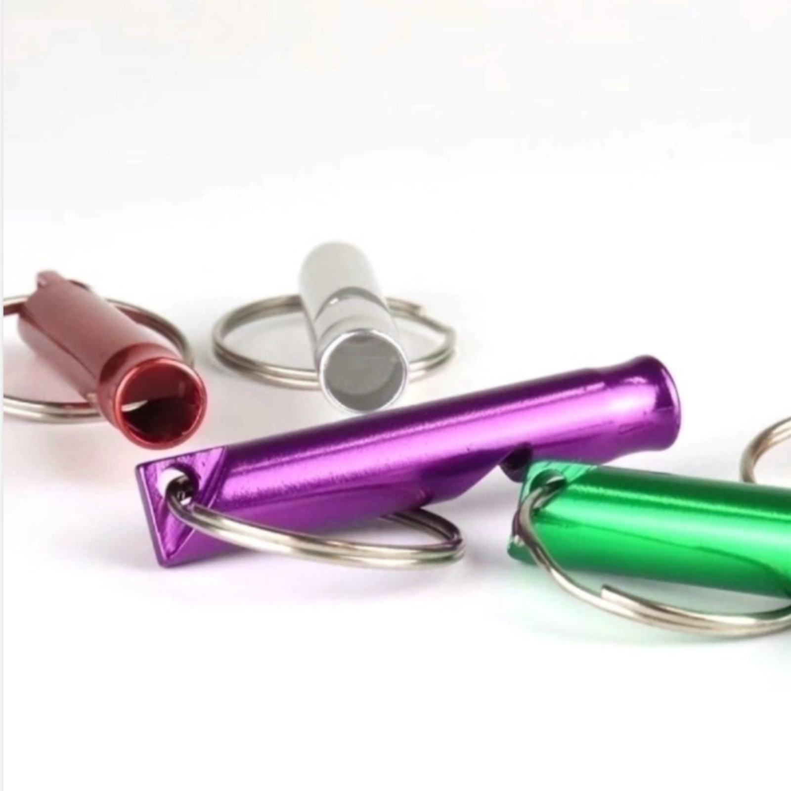 1-24pc Mini Survival Emergency Whistles Keychain Camping Hiking Outdoor Tool