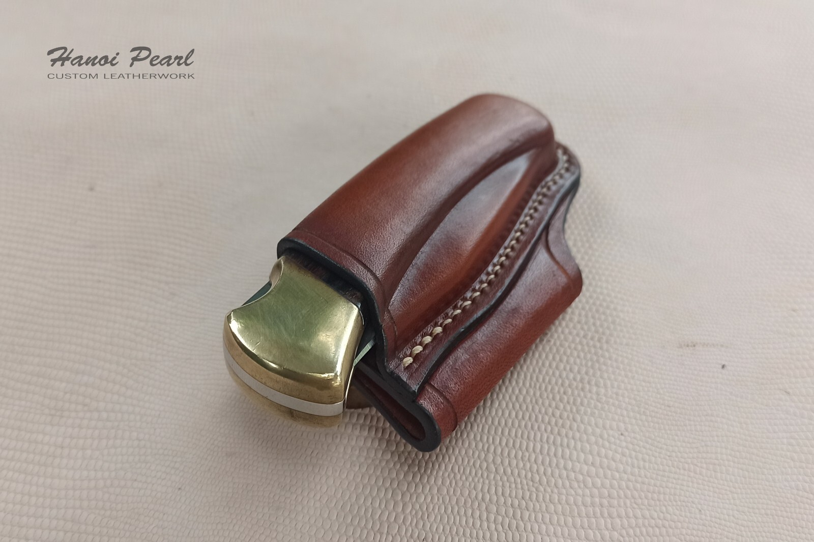 Buck 110 Custom Sheath | Strongside Horizontal Carry Leather Sheath