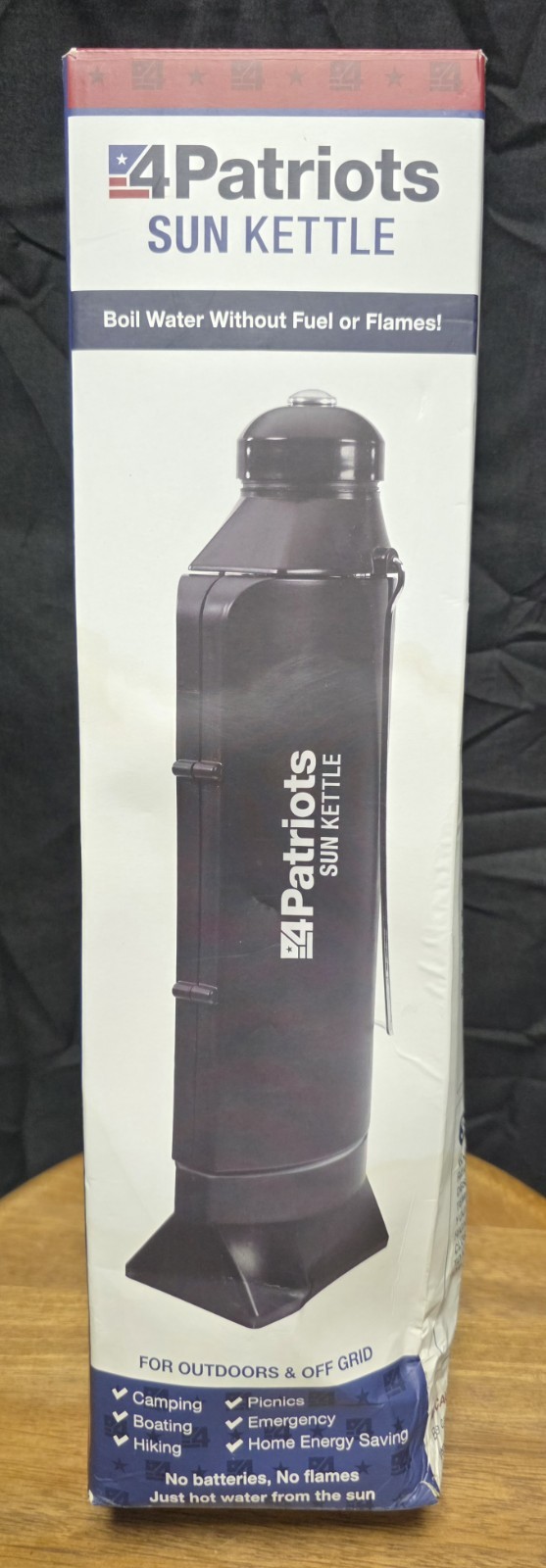 NEW 4Patriots Sun Kettle Rocket Solar Thermos Cooker Water Heater Survival Kit
