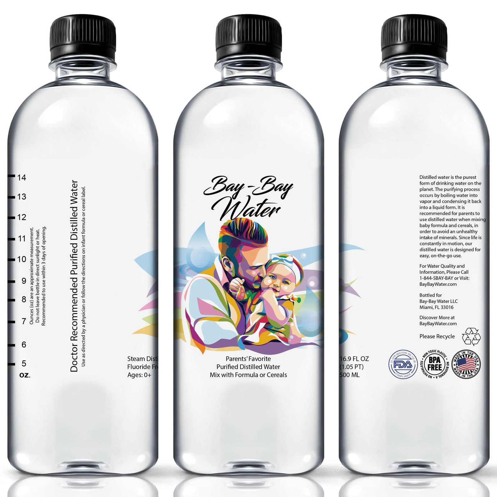 Bay Bay Water Purified Distilled Water for Babies 16.9 oz. Use for Everyda…
