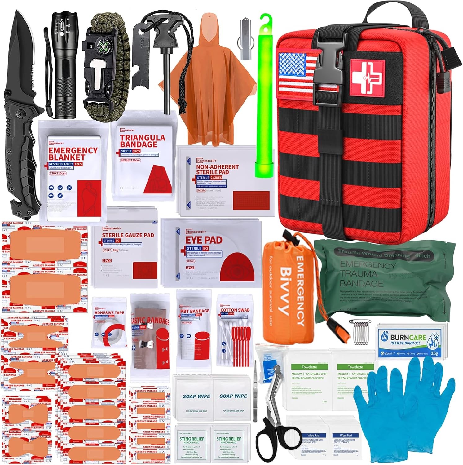 First Aid Kit Survival Gear Outdoor Tactical Gear Set Military Grade Travel