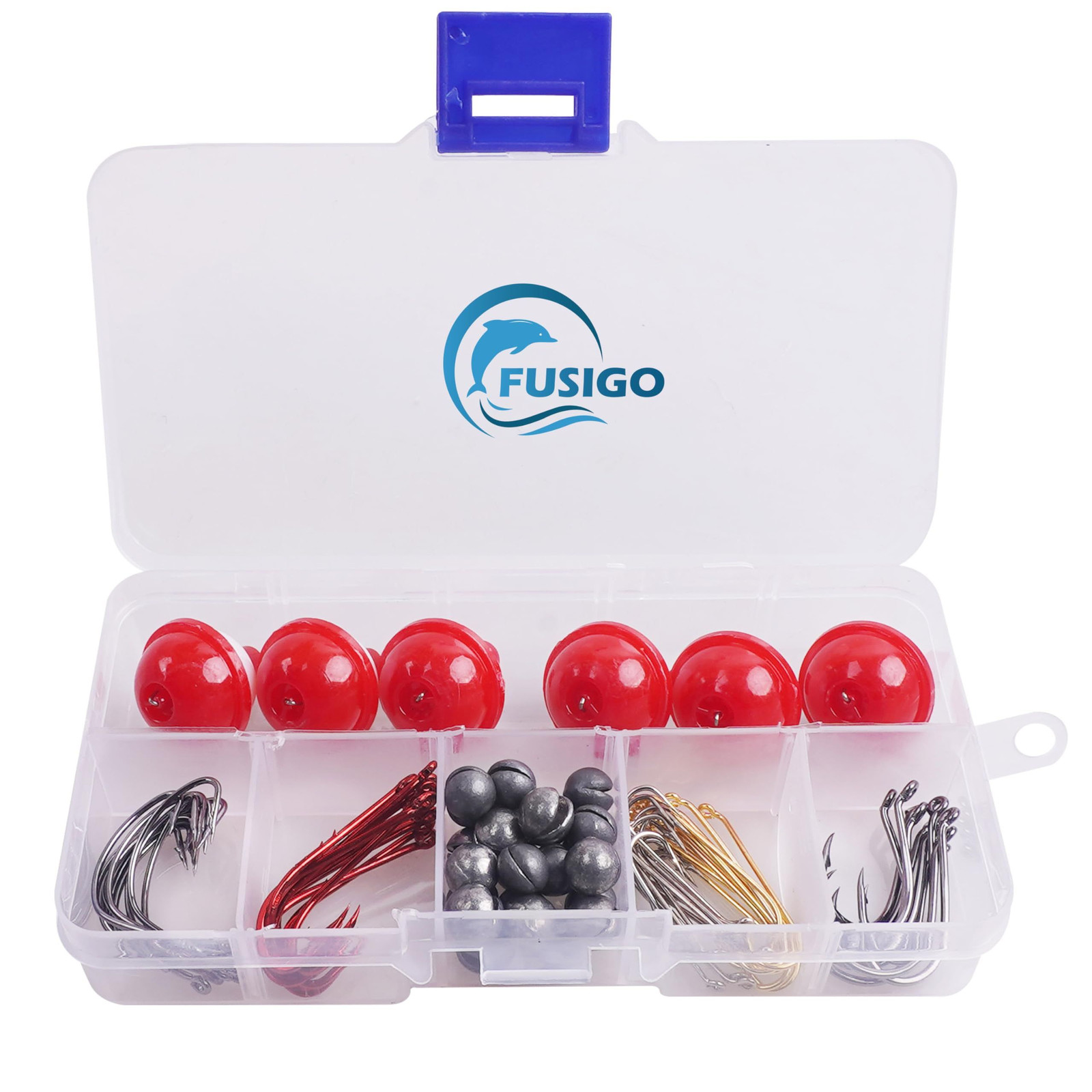 Fishing Bobbers Tackle Kit, 80pcs Beginners 5×2.56×0.75 inches, Red