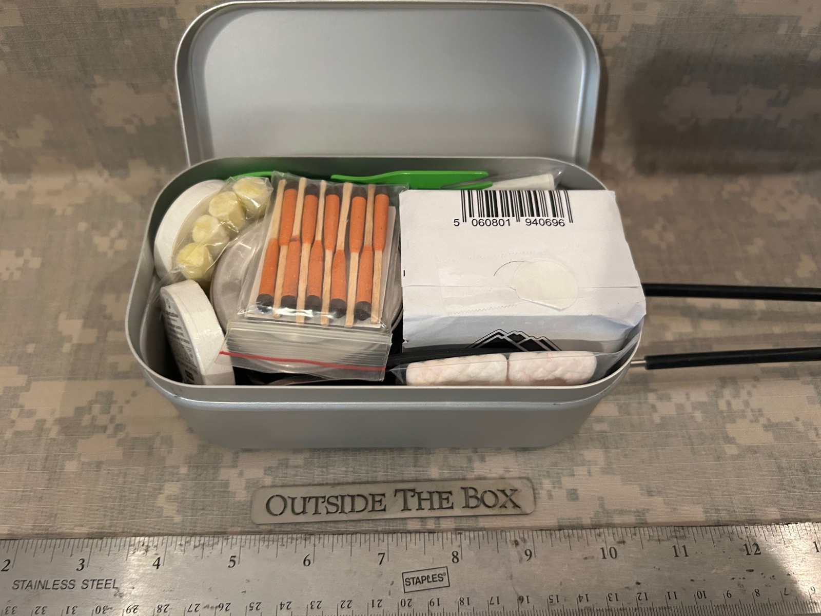 Emergency/Survival: FULLY STOCKED Aluminum Mess/Ration Kit Tin & Nylon Pouch