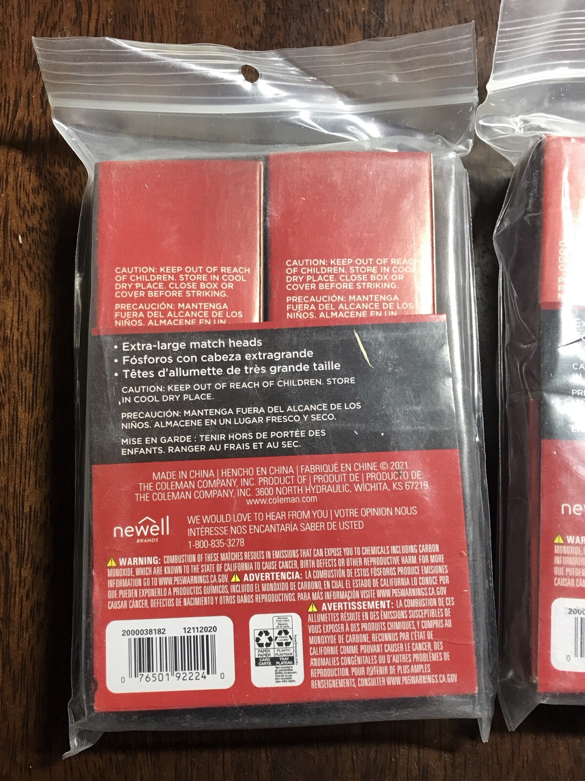 Coleman Waterproof Matches Camping Outdoor Emergency Pack of 8 Boxes 40 each