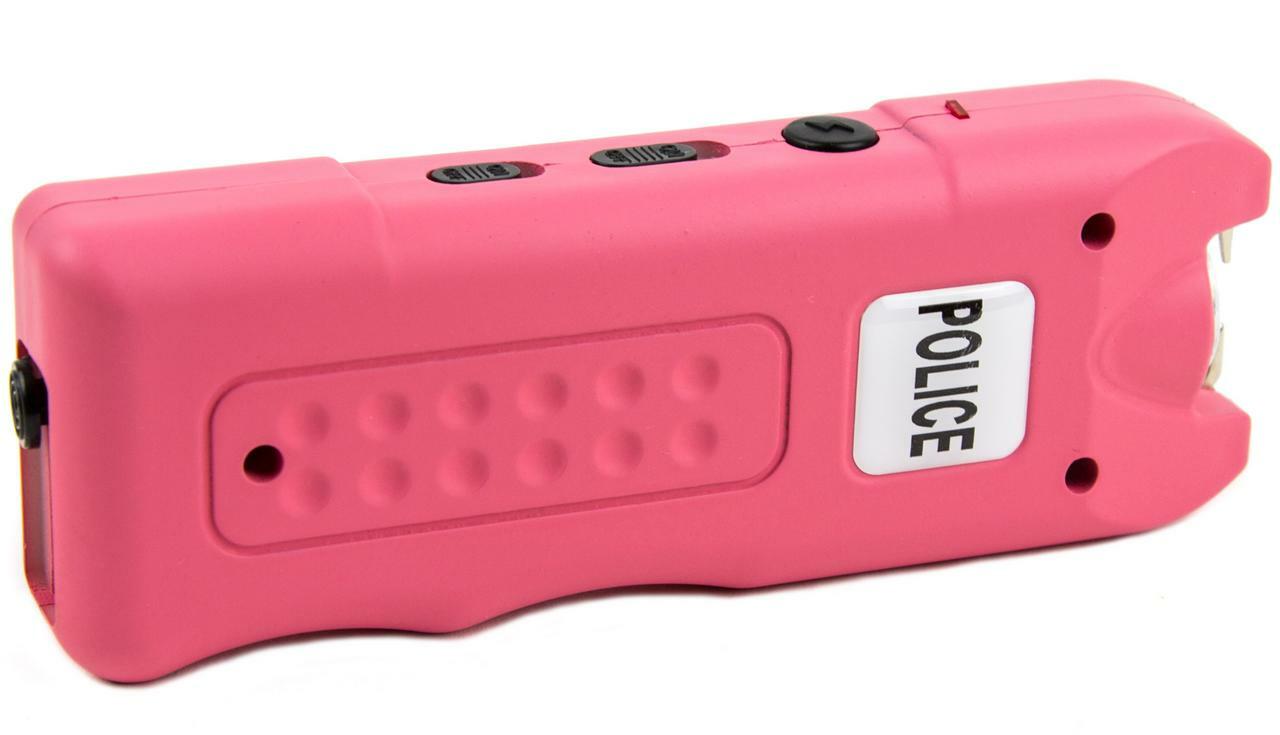 POLICE Stun Gun 628-700 BV Rechargeable LED Flashlight Siren Alarm Pink