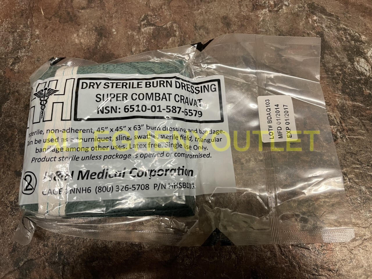 USMC Military H&H Coyote MOLLE IFAK First Aid Kit w/ Supplies No TOURNIQUET